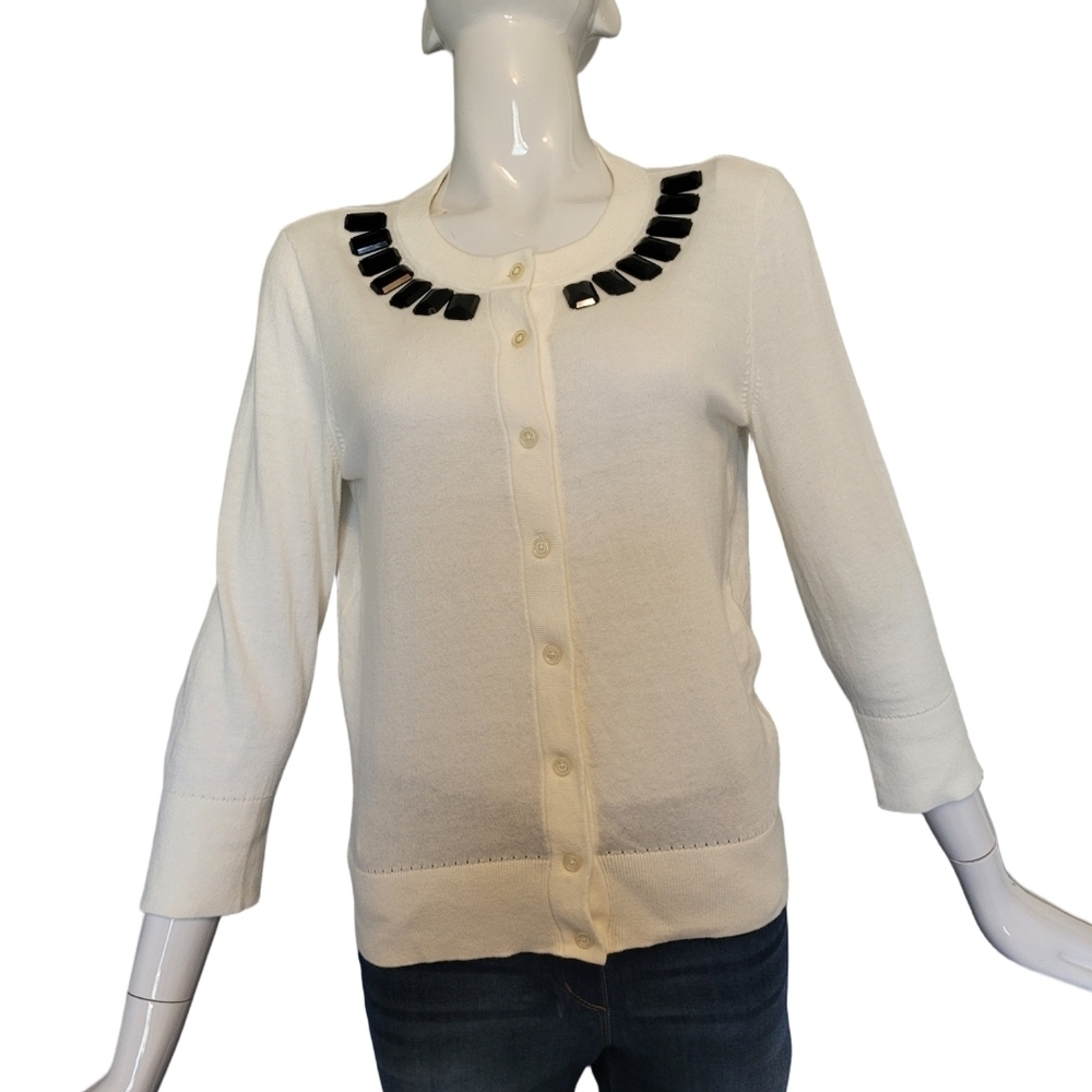 Kate Spade Embellished Neckline Cardigan, VGUC, Size M